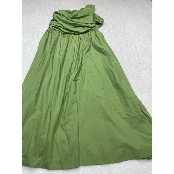 Abercrombie & Fitch Maxi Dress Women Green Cut Out Cotton Vacay Boho Sz  XLP New - Picture 10 of 12